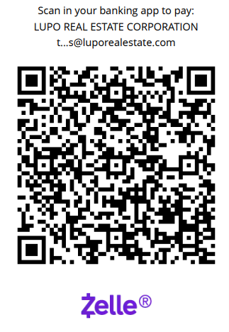 Zelle QR Code for Lupo Real Estate